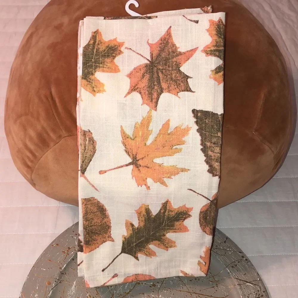 HOUSE & GARDEN Set of 3 Cotton Fall Harvest Kitchen Towels